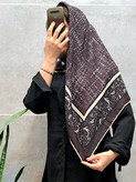 روسری نخی زنانه دور دوخت شده قد۹۰